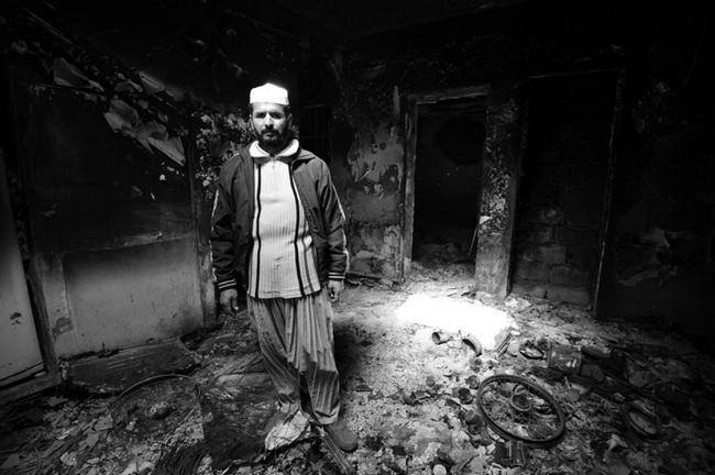 Дом 34-летнего Хбайти Салеха был разграблен и сожжен.