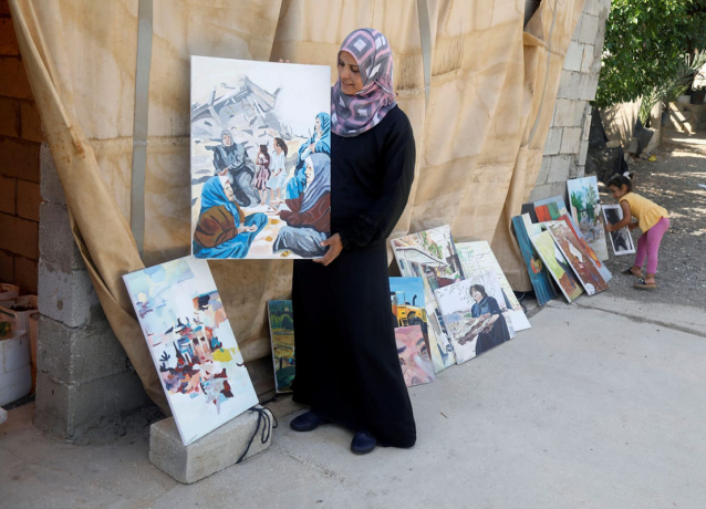 Палестинская художница выражает свой страх из-за аннексии Западного берега через картины