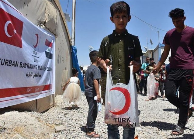 Во время мусульманского праздника Турция поставляет мясо семьям беженцев в Ираке